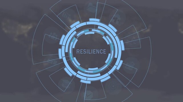 Resilience business for sustainable and inclusive growth concept. The ability to deal with adversity, continously adapt and accelerate disruptions, crises. Build resillience concept. 4k nvideo