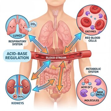 Understanding Acid-Base Regulation in the Human Body A Visual Guide to Respiratory and Metabolic Systems