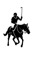 polo athlete silhouette vector mallet swing rider graphic horseback sport figure clipart equestrian striker action symbol galloping horseman outline design royal field game icon tournament player 