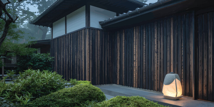 Charred Japanese Yakisugi Cedar Siding Texture