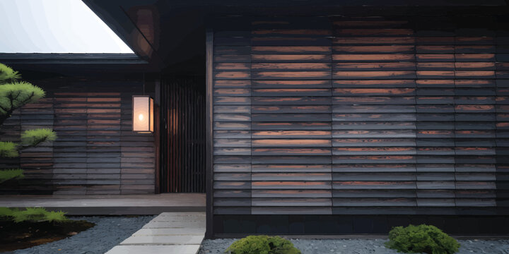 Traditional Shou Sugi Ban Burnt Wood Texture