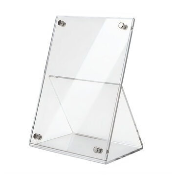 Two stacked white rectangular panels forming an angled shape