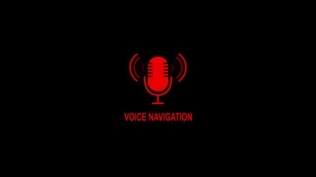 Voice Navigation AI Microphone with Sound Waves Smart Interface