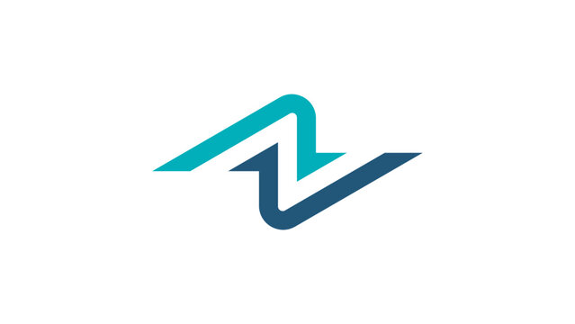 Abstract Arrow Logistics Letter N Logo &ndash; Modern Transport Network Technology Symbol