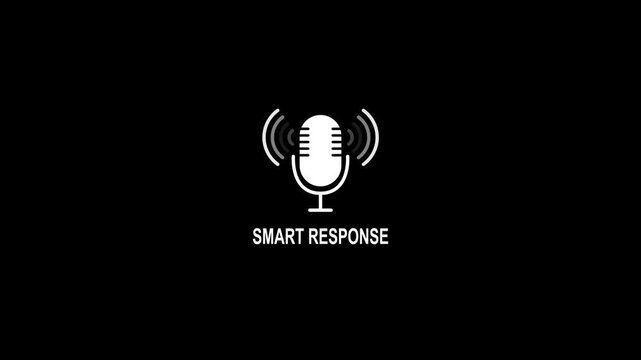 Smart Response AI Microphone with Sound Waves Digital Assistant