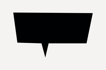 Fototapeta premium Black speech bubble silhouette vector element