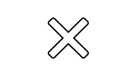 Fototapeta premium Black Cross Symbol Icon.
