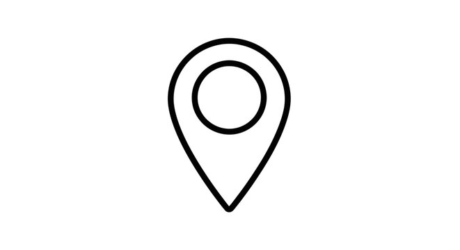 Black Location Pin Icon.
