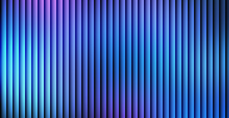 Obraz premium Abstract background featuring vibrant vertical lines bathed in cool blue and purple neon lighting creating a dynamic futuristic visual texture pattern.