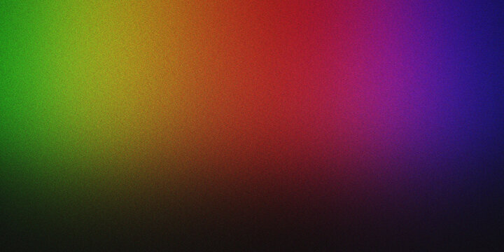 A vibrant, dynamic background features a smooth color gradient transitioning from green and yellow to rich red and deep blue with a subtle, granular texture.