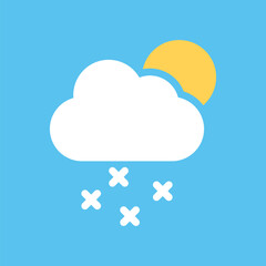 Obraz premium Cloudy weather with light snow vector