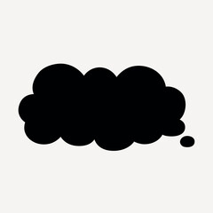Minimalist black speech bubble icon vector