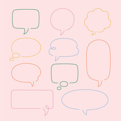 Colorful speech bubbles collection vector