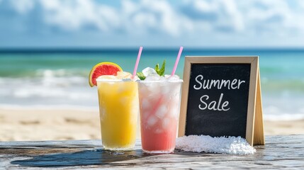 Obraz premium A beachfront cafe with a 