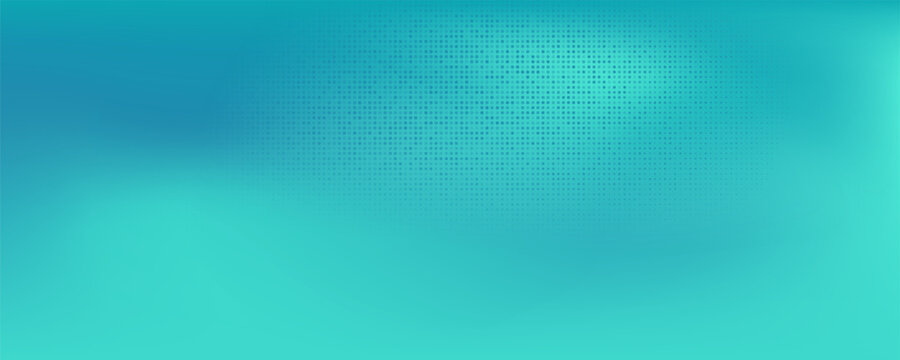 Abstract halftone gradient green teal mint blue background. Cartoon style turquoise green blurred water backdrop. Vector illustration for your banner, graphic design, poster, summer or aqua card