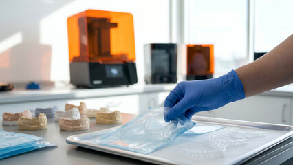 Modern Dental Laboratory Producing 3D Printed Clear Aligners