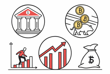 Cryptocurrency and finance economy business bitcoin