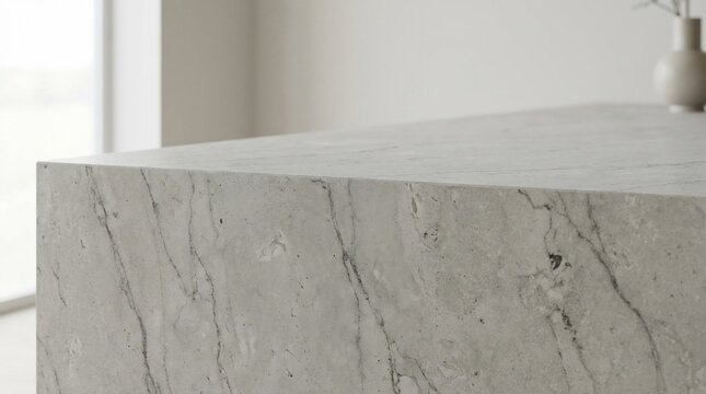 Close-up of a modern quartz countertop with subtle veining.