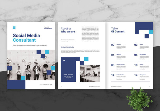 Blue Black Social Media Brochure