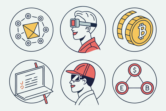 Cryptocurrency and people bitcoin ethereum blockchain virtual reality