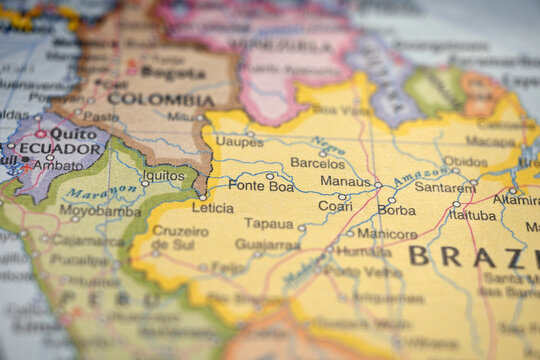 Fonte Boa Brazil Close Up Macro World Map Bokeh Background Geographic Image