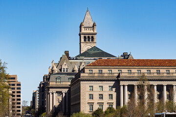 Fototapeta premium Old Post Office Clock Tower in Washington, DC