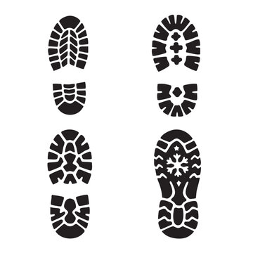 Detailed Boot and Sneaker Tread Silhouettes 