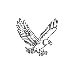 Fototapeta premium soaring eagle: A majestic eagle takes flight, showcasing its powerful wingspan and keen eyesight, a symbol of freedom and strength.