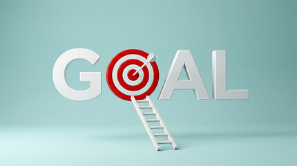 Goal Text Success Ladder Concept