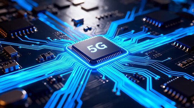 5G chip on circuit board