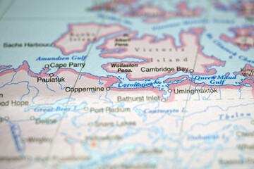 Naklejka premium Coronation Alberta Canada – World Map Location