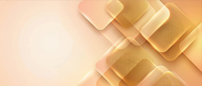 Abstract geometric minimal background soft orange gradient square shape modern design pattern backdrop with smooth light glow gentle clean texture light border elegant style digital art vector