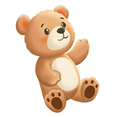 Obraz premium Cute Teddy Bear Character Set