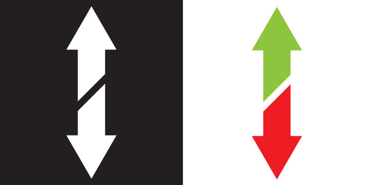 Up and down arrow flat style. Vector illustration icon isolated on white background. up and down arrow set EPS10