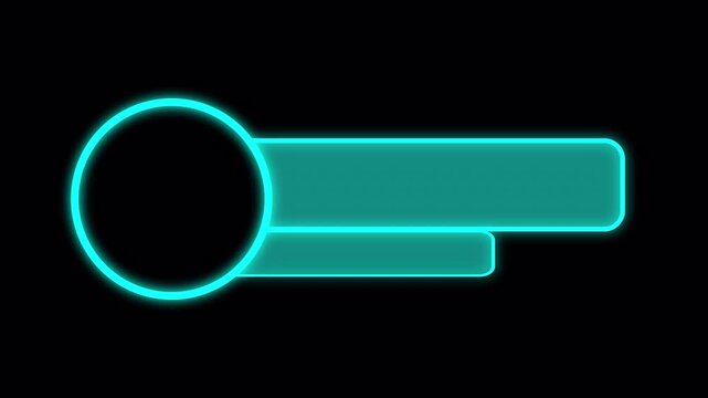 Futuristic HUD Lower Third Rounded Square Frame Overlay 4K Alpha Channel Transparent Background Tech Interface Title Display Animation Loop