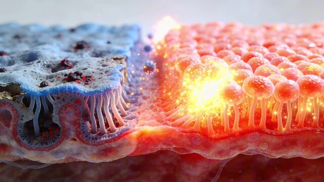 Ageing gut healing concept: CAR-T cells clearing senescent uPAR cells to improve intestinal barrier