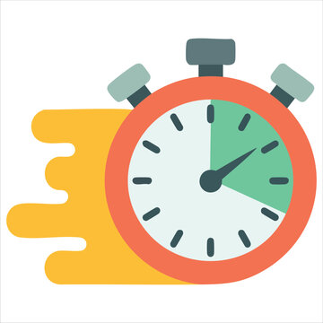 Quick package delivery time symbol vector illustration for logistics