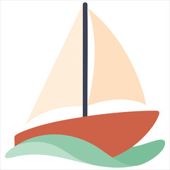 Sailing vessel transportation symbol vector illustration © azzedine