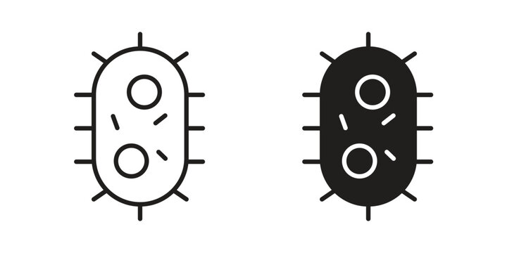 Bacteria icon symbol collection for web design. Icon Element For Design