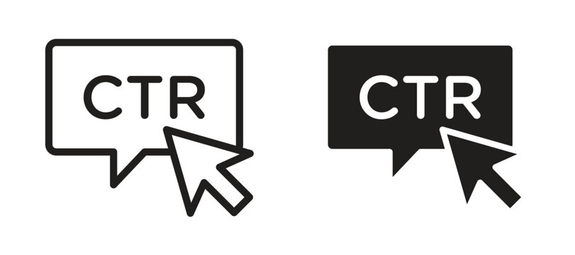 CTR icon vector design template and illustration EPS10.