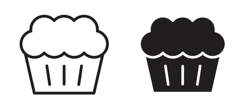 Cupcake icon vector design template and illustration EPS10.