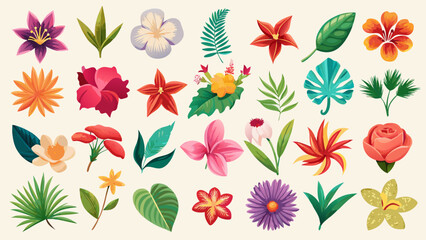 Obraz premium Gemini saidA beautiful seamless floral pattern design features pink and yellow flowers with green leaves and butterflies in a nature-inspired vector illustration for summer wallpaper decoration