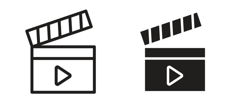 Film clapperboard icon vector design template and illustration EPS10.
