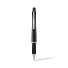 Fototapeta premium Black Ballpoint Pen Writing Instrument For Office School Stationery Tool Ink Signature