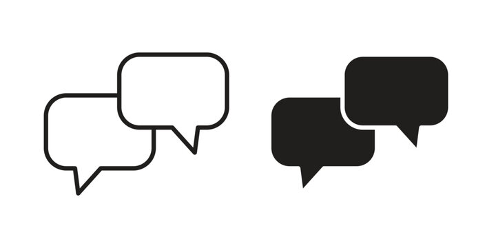Chat bubble icon symbol collection for web design. Icon Element For Design