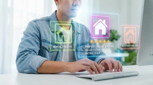 Real Estate Property Investment Digital Interface for Website Landing Page