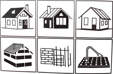 Obraz premium set of house icons