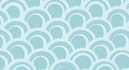 Naklejka premium Geometric Pattern of Blue Arches.