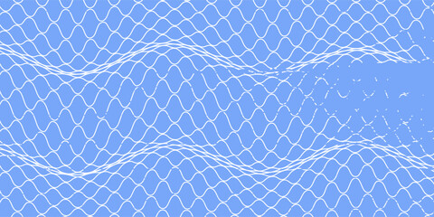 Grunge texture for fishing nets. Seamless pattern for sportswear or soccer goals, volleyball nets, basketball hoops. Modern grunge fishing nets. © sultan