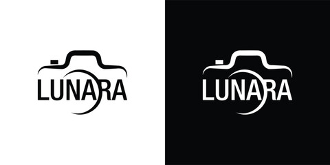 Luna Camera Logo Template for Modern Photography and Video Studio